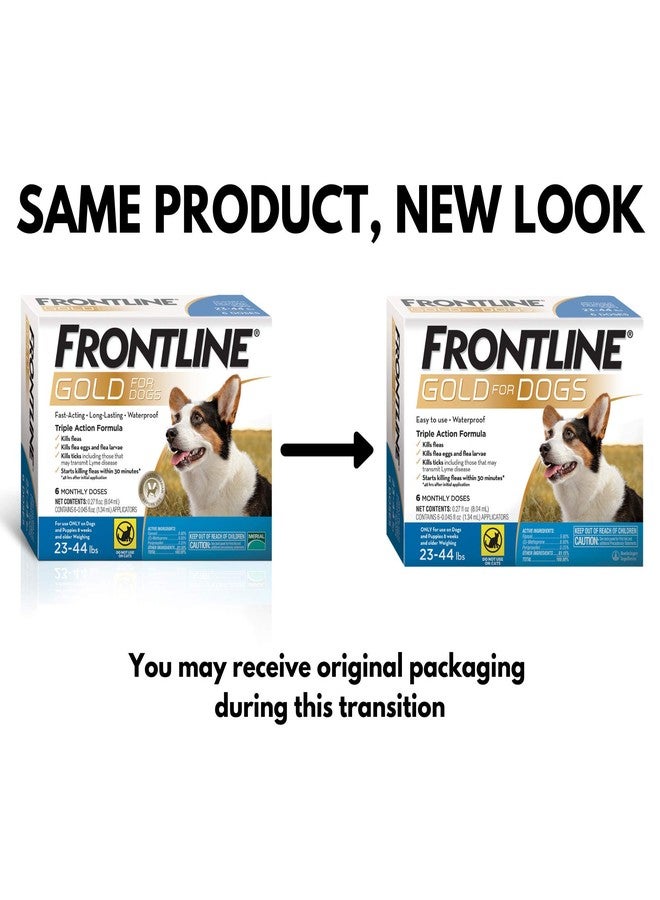 FRONTLINE Gold Flea & Tick Treatment for Medium Dogs Up to 23 to 44 lbs., Pack of 3 - Image 2